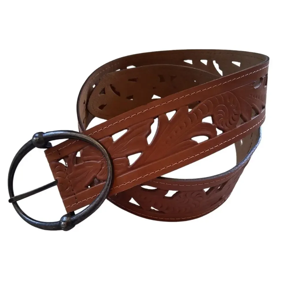 Belt Shak Western Leather Belt Size Medium